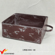 Estilo de cajón Chic Colored Rustic Planter Boxes Metal